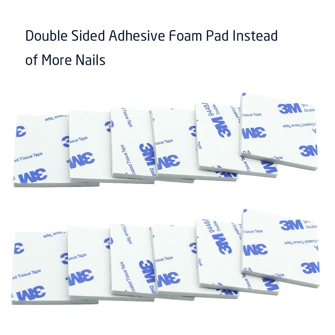 100 Pieces 3m Double Sided Sticky Pads Super-Sticky Adhesive Foam Pads | 26 x 26 x 2mm Mounting Adhesive Pad Tap | Square,White