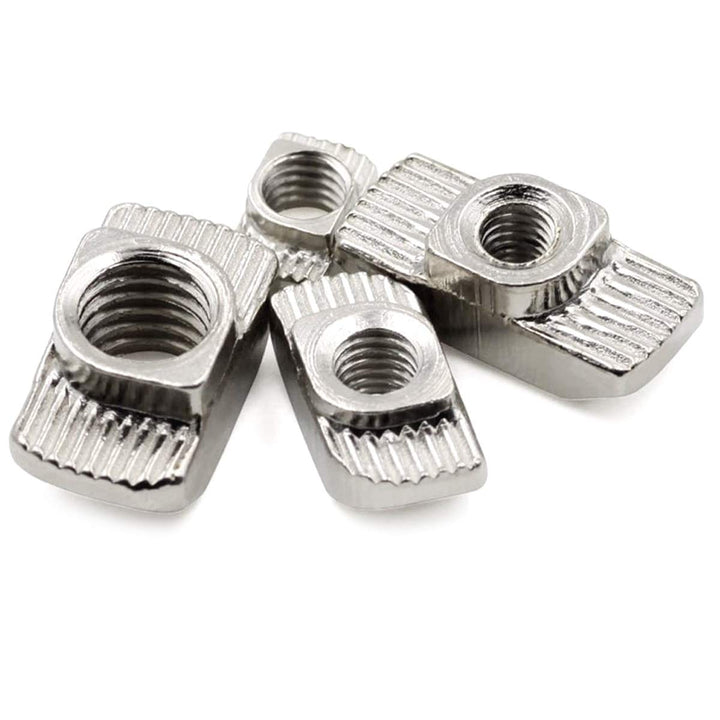 50Pcs 4040 Series M8 T Nuts, T Slot Nut Hammer Head Fastener Nut, Nickel Plated Carbon Steel Nut for Aluminum Profile(4040 Series M8)