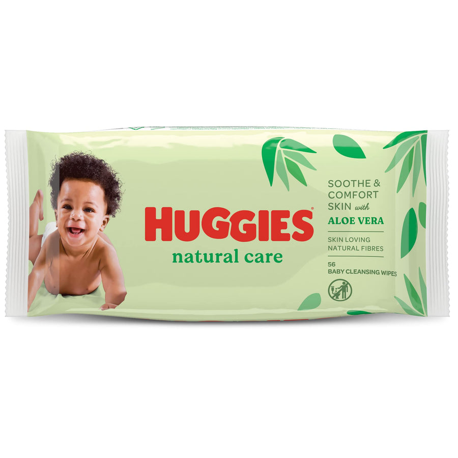 Baby Wipes Natural Care with Aloe Vera Wipes 56 Pc Kids