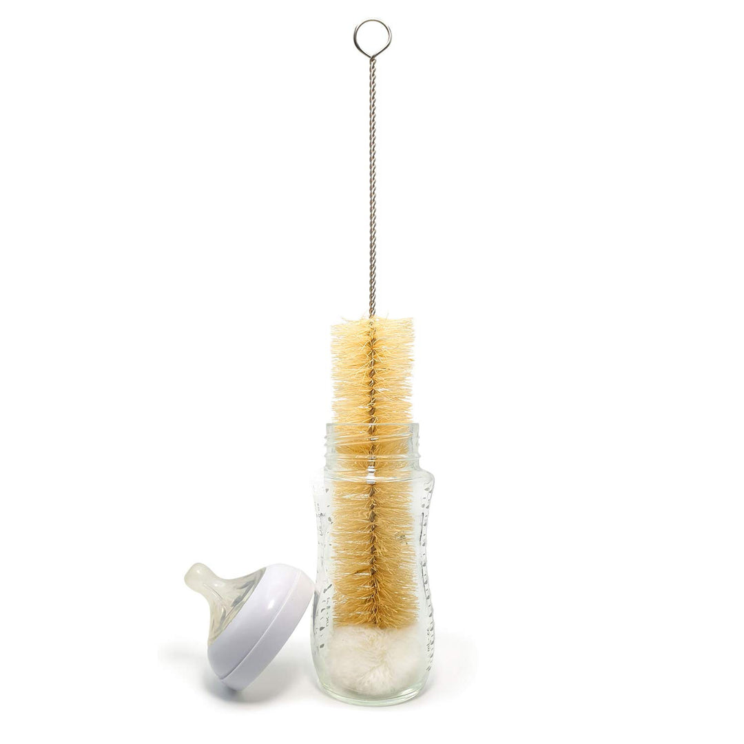 Bottle Cleaner Brush Set | 4 Cleaning Brushes | Bottle Brush Cleaner Set | Water Bottle Brush | Bottle Scrubber | Small & Long Bottle Brush for Glass - Soft Cotton Tip to Prevent Scratches