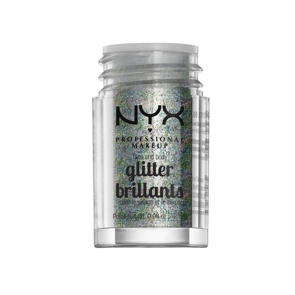 PROFESSIONAL MAKEUP Face & Body Glitter, Crystal, 0.08 Ounce