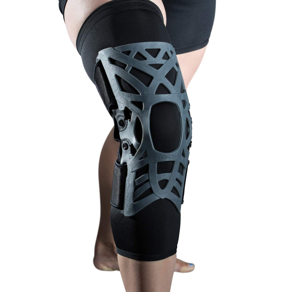 Reaction Web Knee Support Brace with Compression Undersleeve: Grey, 3X-Large