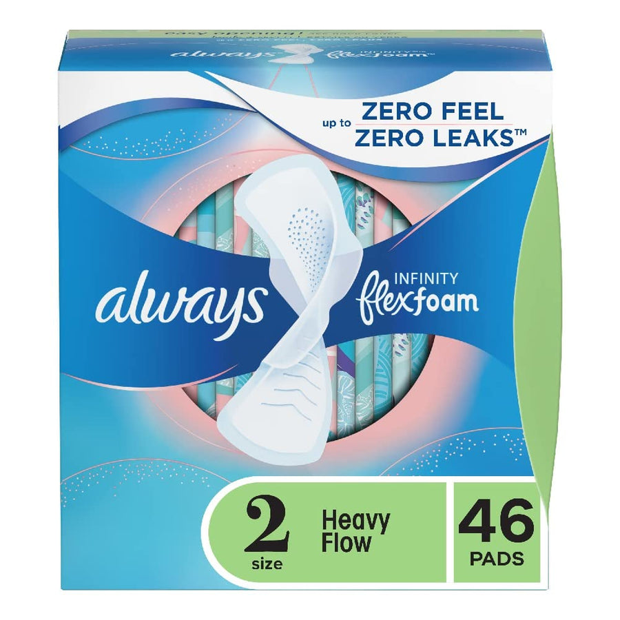 Infinity Pads with Wings, Heavy Flow, 46 Count