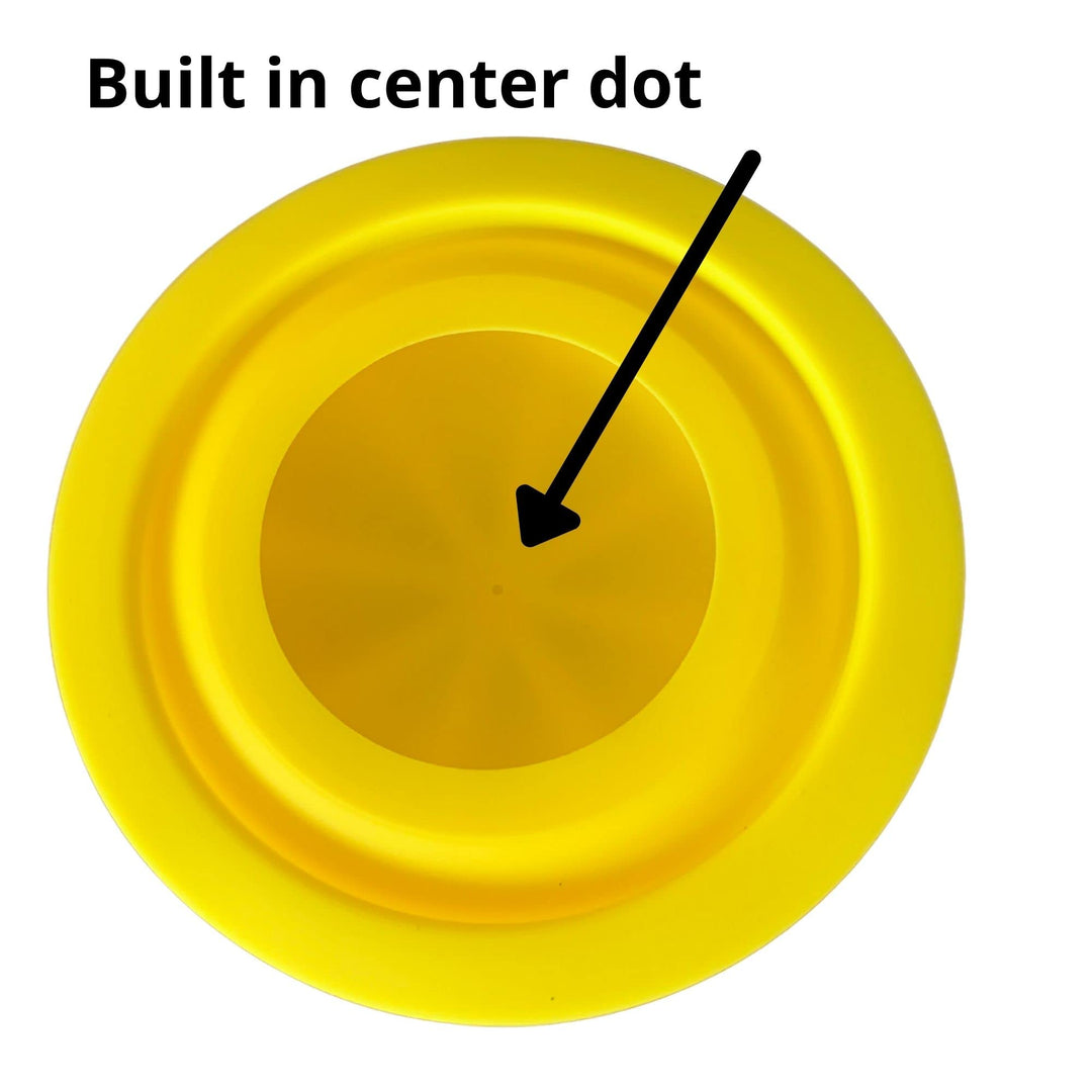 Silicone Mold for Making Art Stones – Design #3 - Round Smooth Shape with inbuilt Centre dot is Ideal for Rock Painting Art, Mandala Crafts and Dotting – - Cement Gypsum Casting