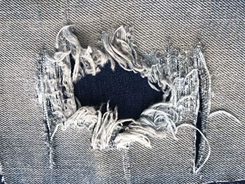 Dark Blue Denim Stretch Jean Patches Super Strong Iron On- by Holey Patches (Assorted Sizes) (2-4 x 4)