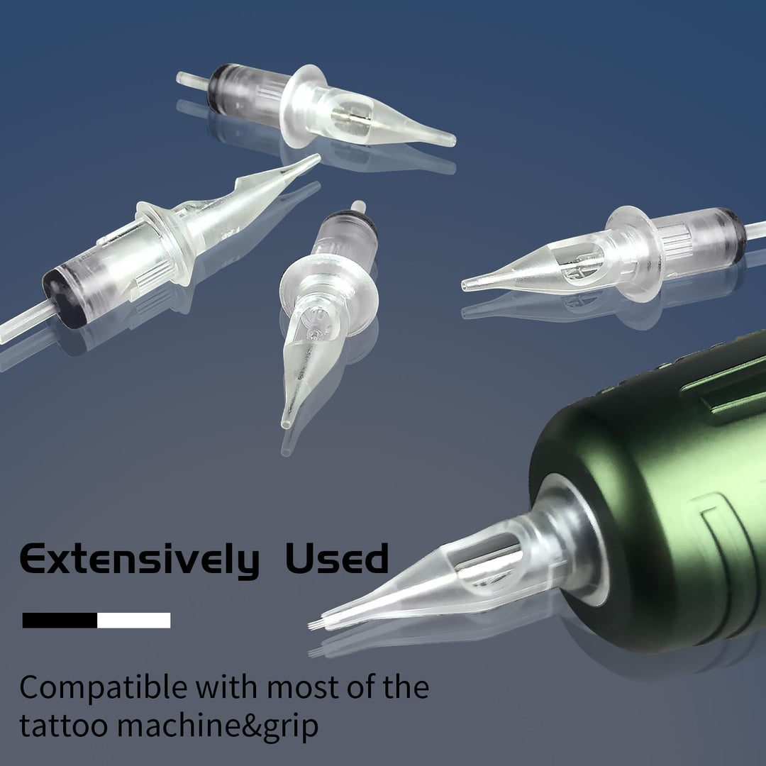 50pcs Assorted Disposable Cartridge Tattoo Needles Round Liner Mixed 3RL 5RL 7RL 9RL 11RL (50pcs #10 Bugpin RL)