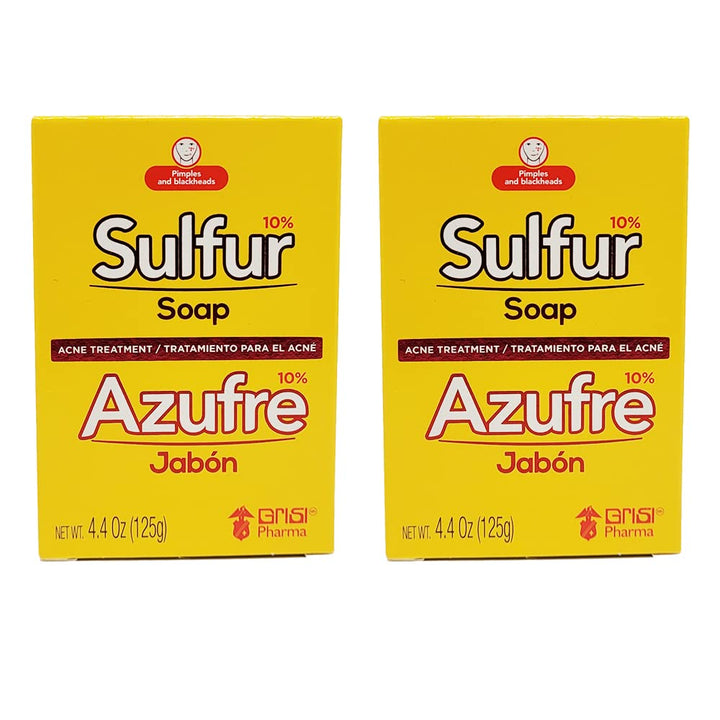 Sulfur Soap with Lanolin for Acne - 2 Pack