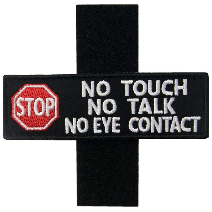 Service Dog No Touch No Talk Warning Vests/Harnesses Patch Embroidered Badge Fastener Hook & Loop Emblem