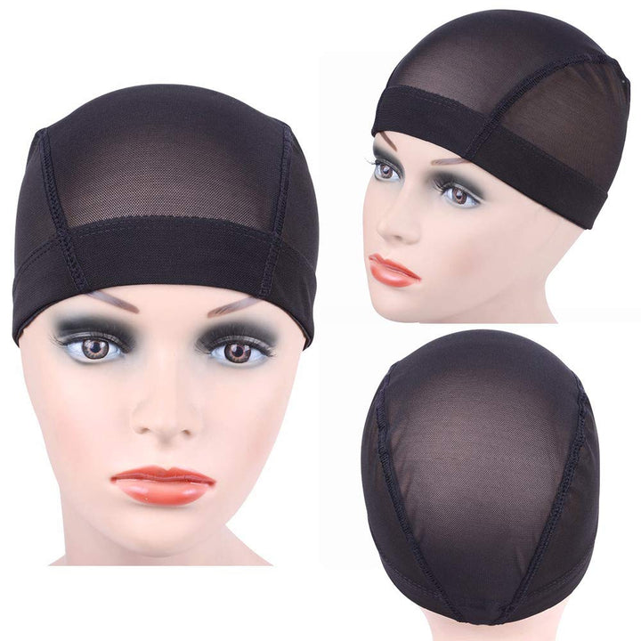 Wig Making Kit DIY Wig Tools Wig Accessories for Pro and Beginner, 5 Pieces Adjustable Elastic Band, 2 Pack Stretchable Wig Caps for Men and Women (Black)
