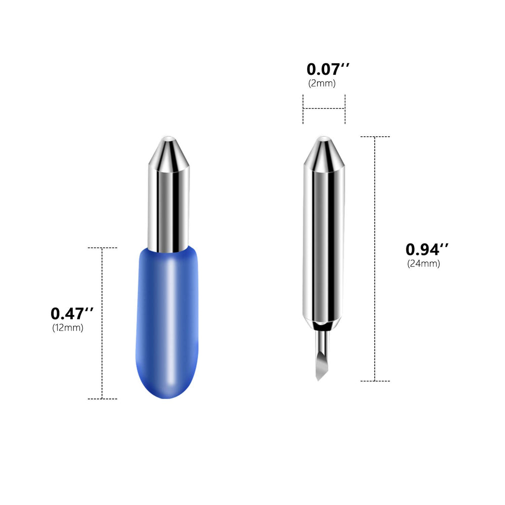 15 pcs Replacement Cutting Blades for Joy Cutting Blades,Fine Point Blades Include 45° Standard Blades,30°Shallow Cutting Blades and 60° Deep Cutting Vinyl Fabric Blades