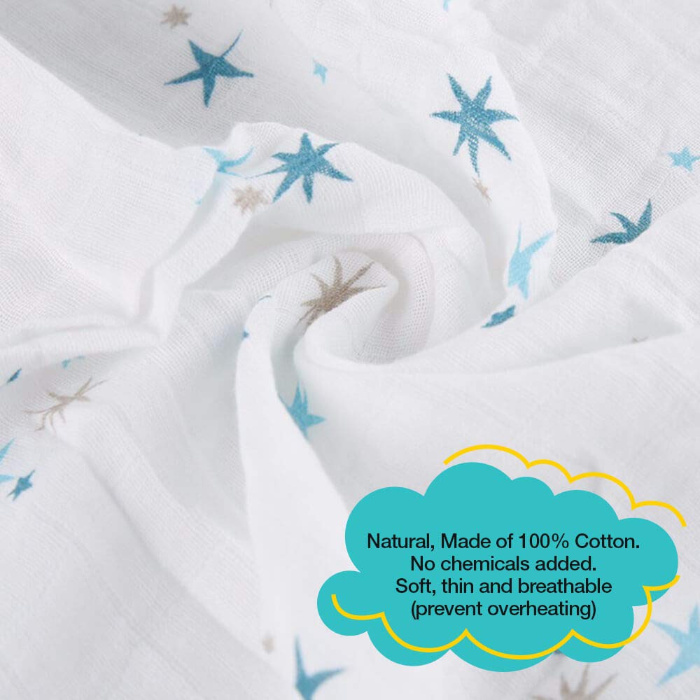 Baby Boy Swaddle Blanket, Baby Mittens 0-6 months & Baby Socks Giftable Set. Nursery Checklist on All New Born Essential Included