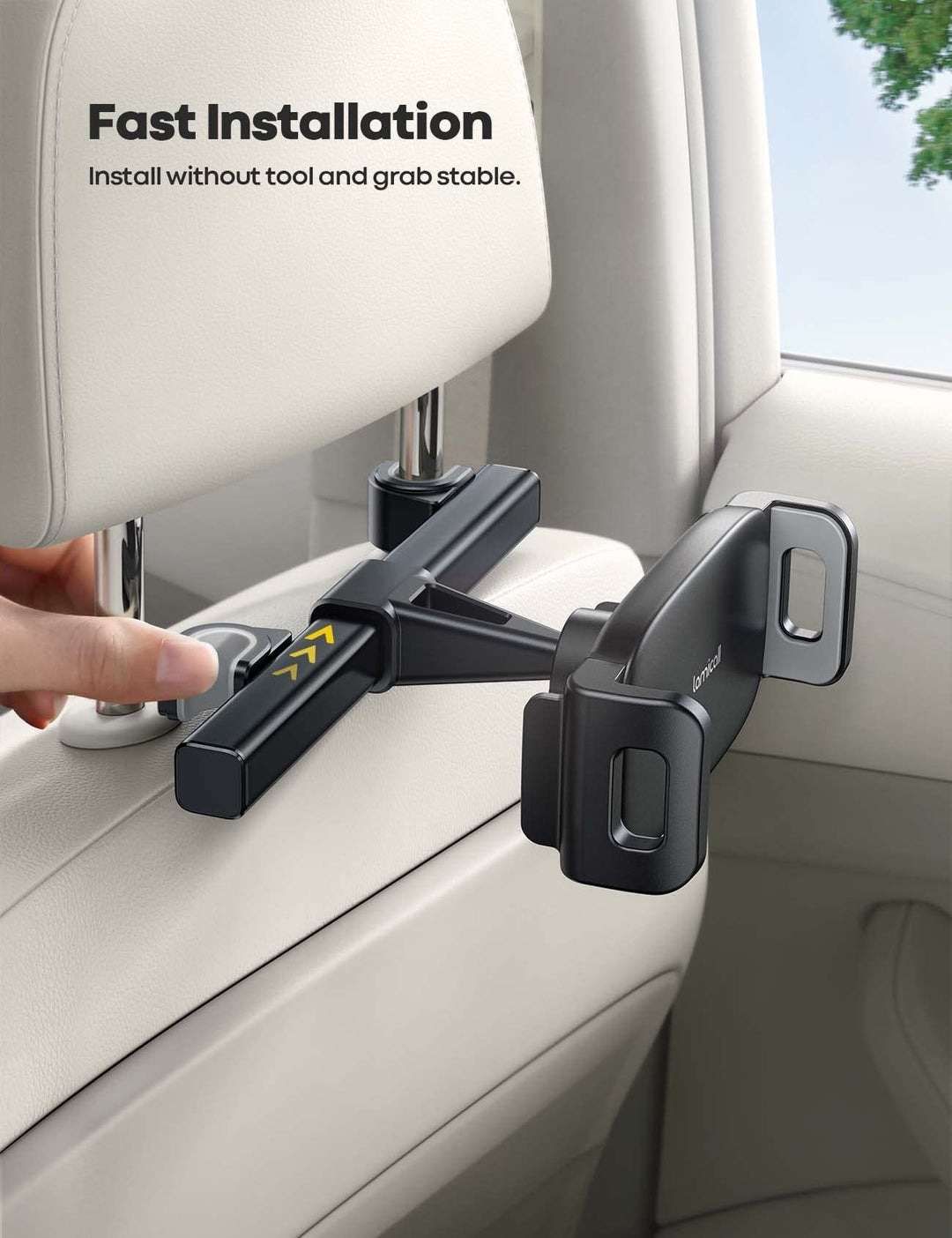 Car Tablet Mount, Headrest Tablet Holder - Car Back Seat Travel Tablet Stand for Kids, Compatible with iPad Pro Air Mini, Galaxy Tab, Fire HD, 4.7-13 Cell Phone, Tablets and Devices