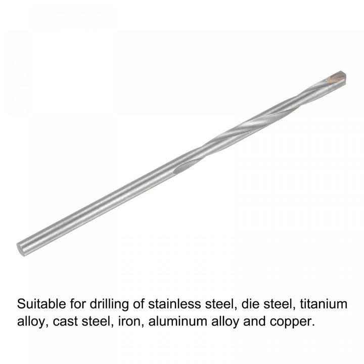 5mm Cutting Dia Cemented Carbide Twist Extra Long Drill Bit with Round Straight Shank for Hardened Steel Stainless Steel, 120mm Length 4 Pcs