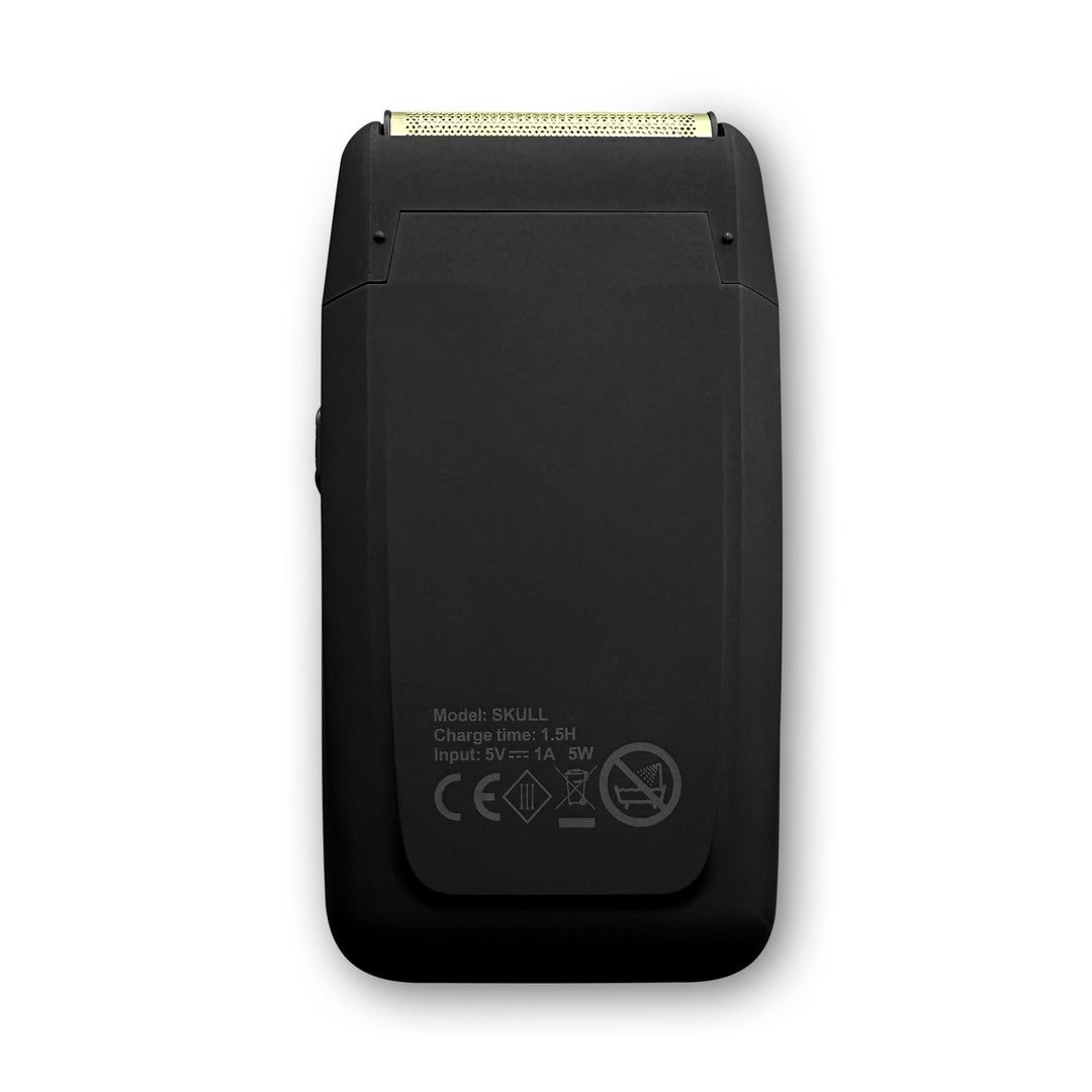 Skull Foil Shavers with Krunch Blades - Compact Design That can fit in Your Pocket with a Turbo Charged Motor, Perfect for Both Professional and at-Home use (Black)