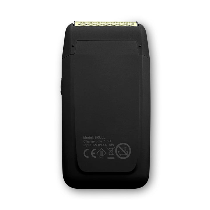 Skull Foil Shavers with Krunch Blades - Compact Design That can fit in Your Pocket with a Turbo Charged Motor, Perfect for Both Professional and at-Home use (Black)