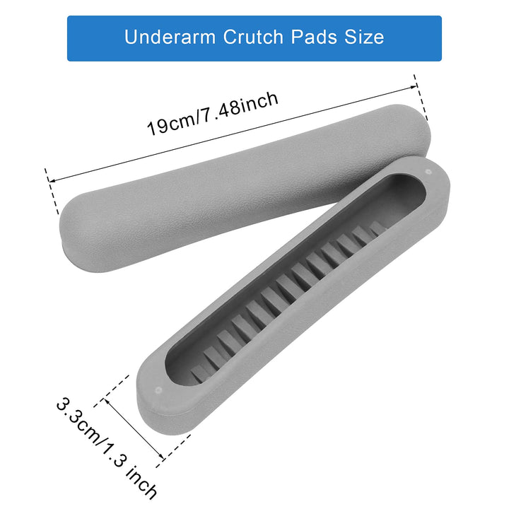 Underarm Crutch Pad, Ahier Replacement Comfort Foam Slip on Top Grip Support Medical Cane Cushion Tops, 1 Pair.48 x 1.3 inch)