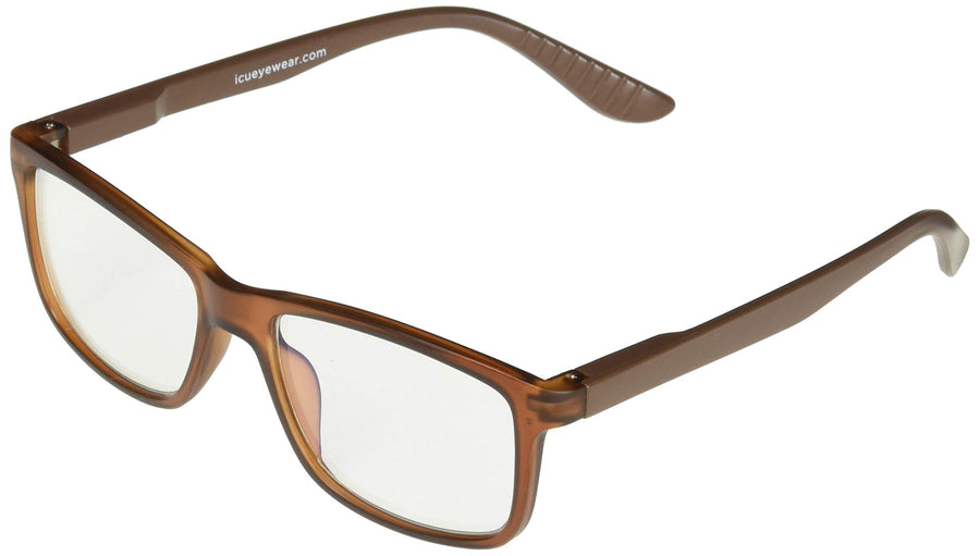 ICU Eyewear - Brown Rectangle Blue Light Eyeglass