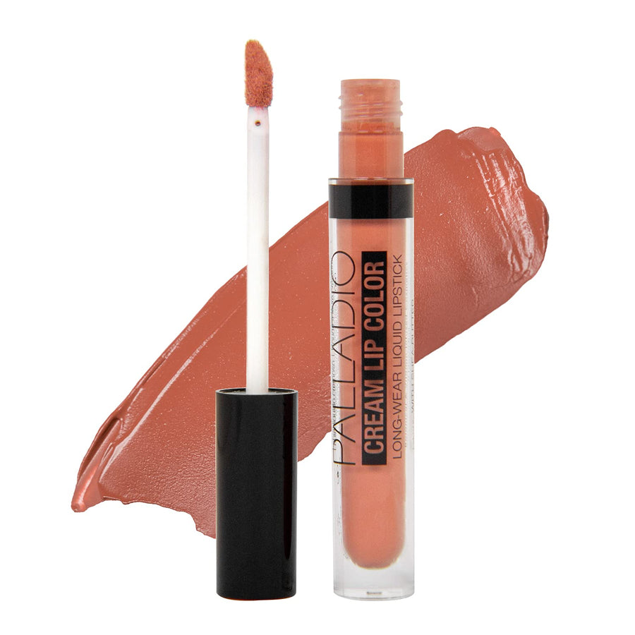Long-Wear Cream Lip Color Liquid Lipstick, transfer proof high intensity color pigment, smooth lightweight formula, cream color matte finish, all day wear (Skin)