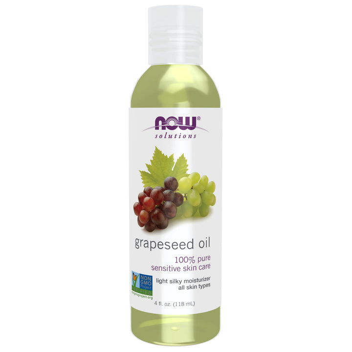 Solutions, Grapeseed Oil, Skin Care for Sensitive Skin, Light Silky Moisturizer for All Skin Types, 4-Ounce