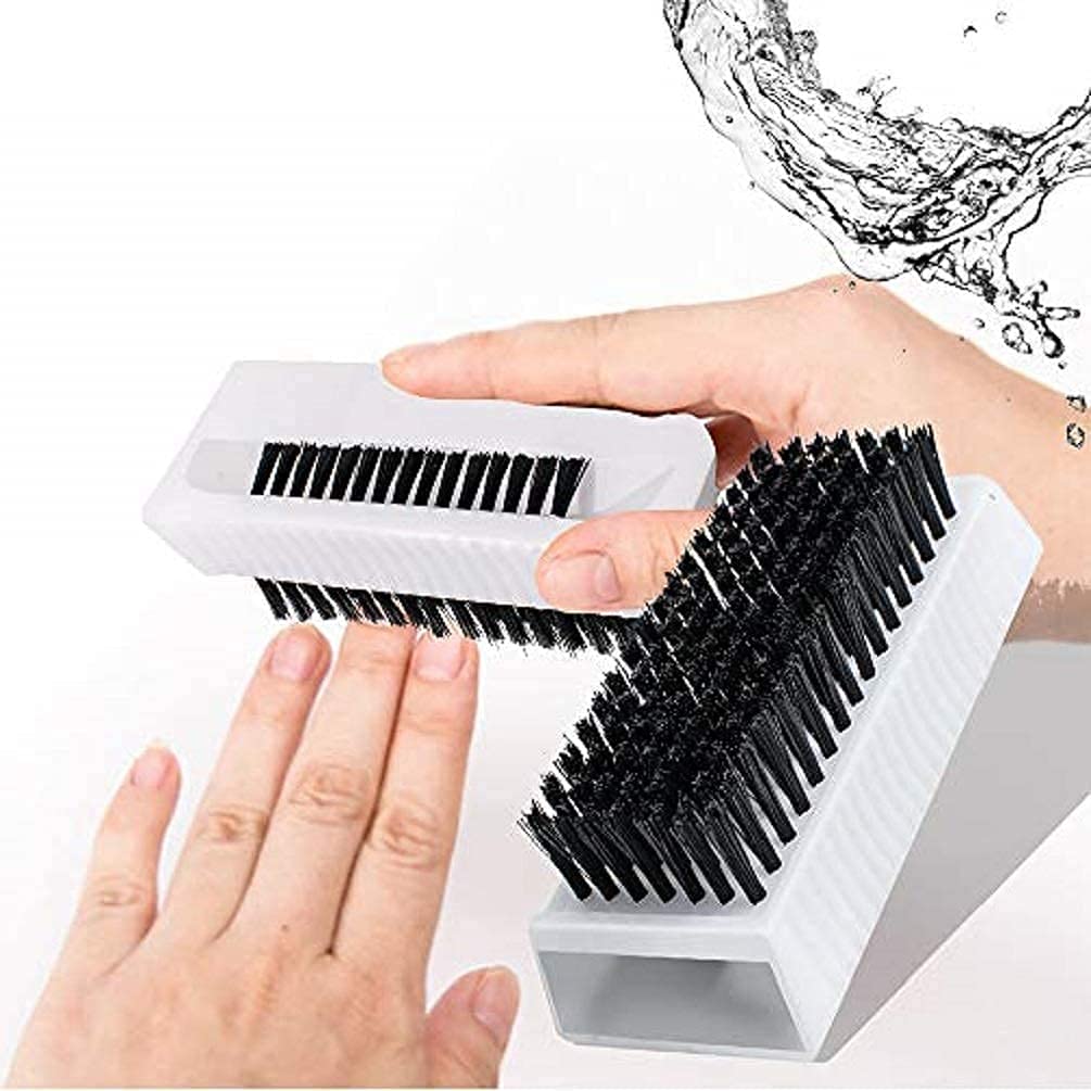 Cleaning Brush, 2 PCS Soft Nylon Bristles Hand Scrubbing Brushes with Nail Cleaner, Non Disposable Fingernails Cleaning Brush, Double-Sided