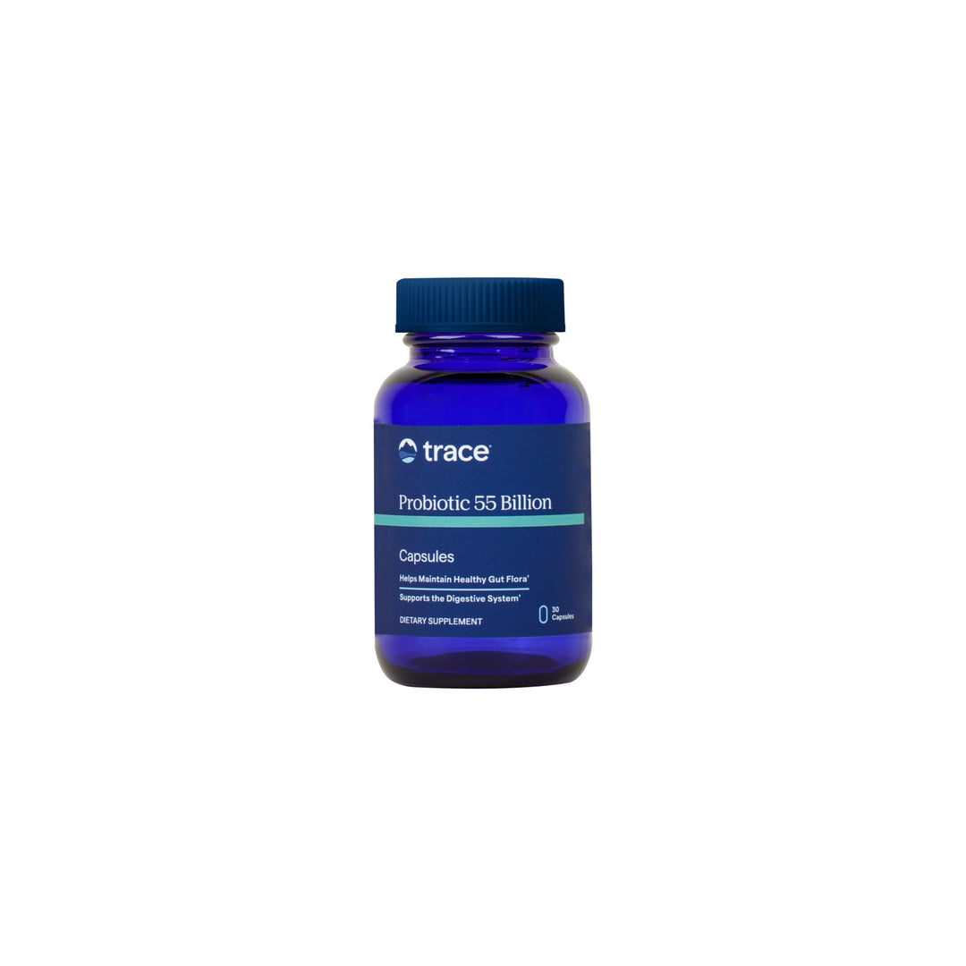 Probiotic 55 Billion - Gut Health Support Supplement with Probiotics & Prebiotics - Dietary Supplement to Support Healthy Gut Flora & Digestive Health - 30 Capsules (30 Servings)