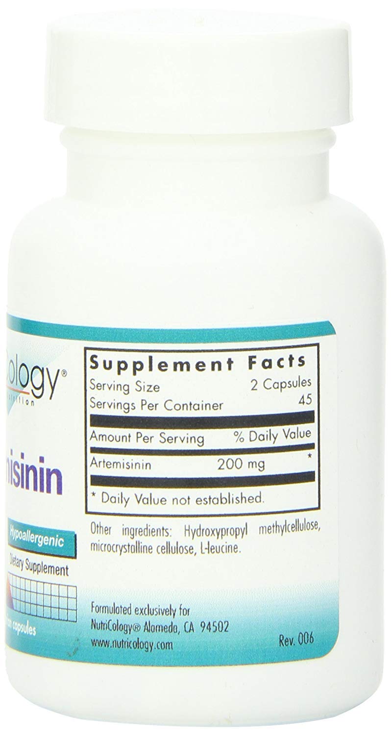 Artemisinin Supplement - GI Tract Support, Pure Qinghaosu from Artemisia annua, Thujone-Free, Vegetarian Capsules - 90 Count