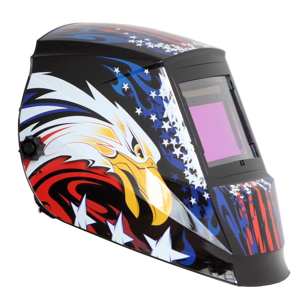 True Color Wide Shade Range 4/5-13 Auto Darkening Welding Helmet w/Solar AH6-660-6217 Large Viewing 3.86X2.50 for TIG MIG/MAG MMA Plasma Grinding, 6+1 Extra Lens Covers