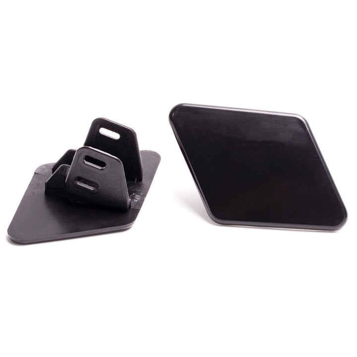 Front Headlight Washer Cover Nozzle Cap 1 Pair Flat Black Compatible With BMW 3 Series E90/E91 2005-2009