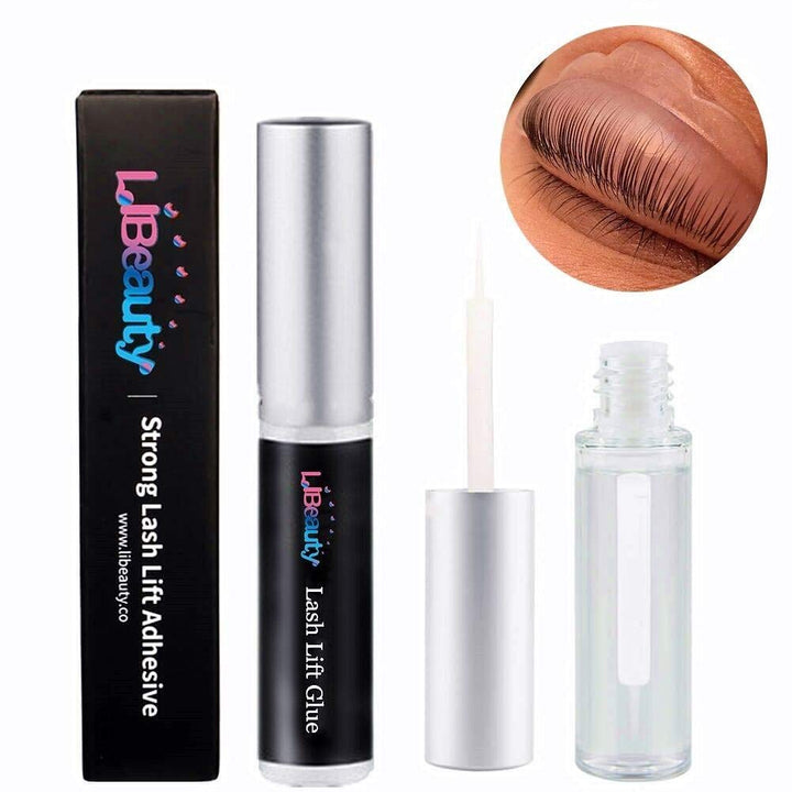 Lash Lift Glue Adhesive, Eyebrow Lamination Glue, Eyelash Perming Rod Fix Glue for Eyelash Curl Clean & Strong 3 Seconds to Set Lash Premium Dissolves Quickly in Water (lash Lift Glue 2pcs)