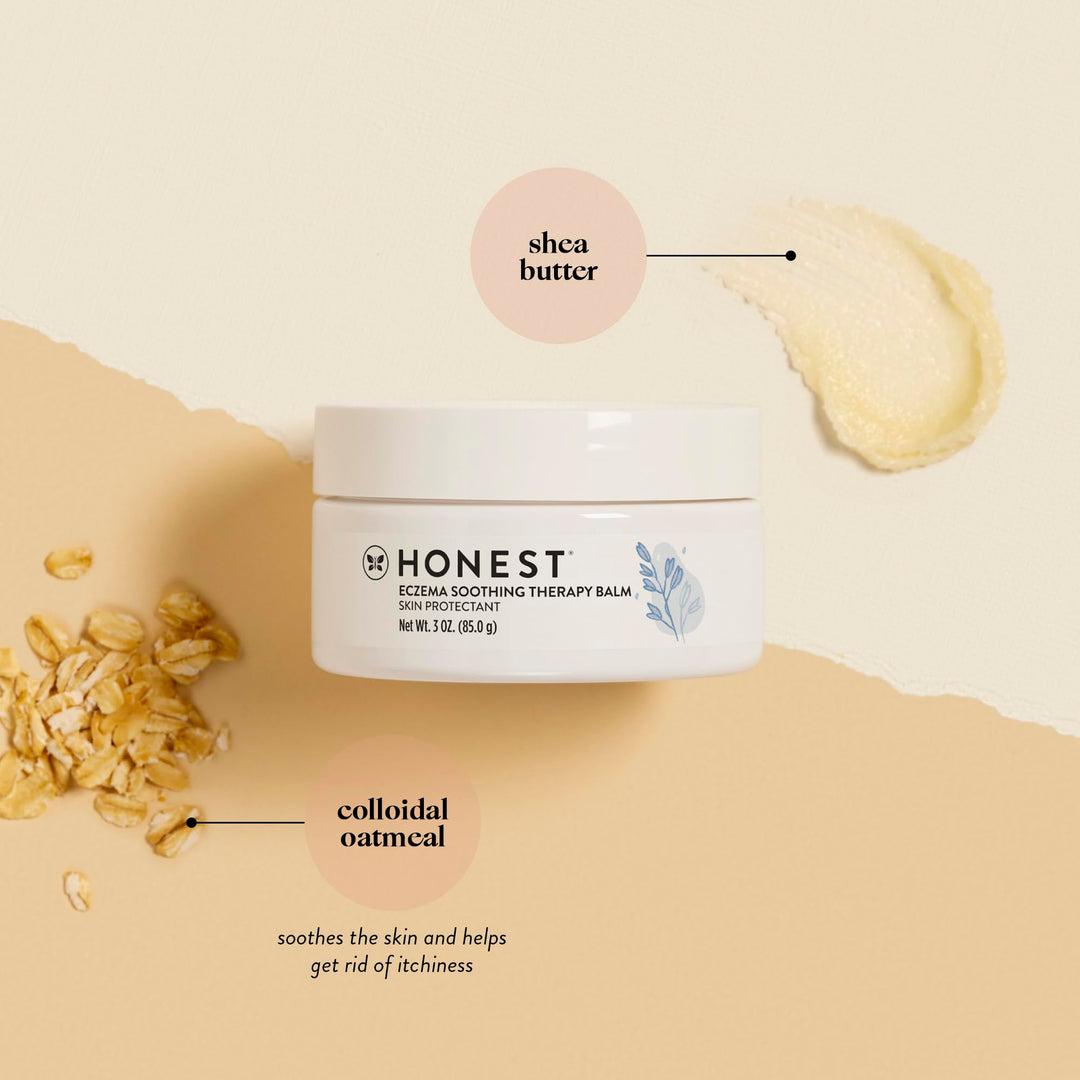 Eczema Soothing Therapy Balm + Skin Protectant | Naturally Derived, Gentle for Baby | Prebiotics, Colloidal Oatmeal | 3 oz