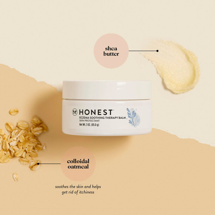 Eczema Soothing Therapy Balm + Skin Protectant | Naturally Derived, Gentle for Baby | Prebiotics, Colloidal Oatmeal | 3 oz
