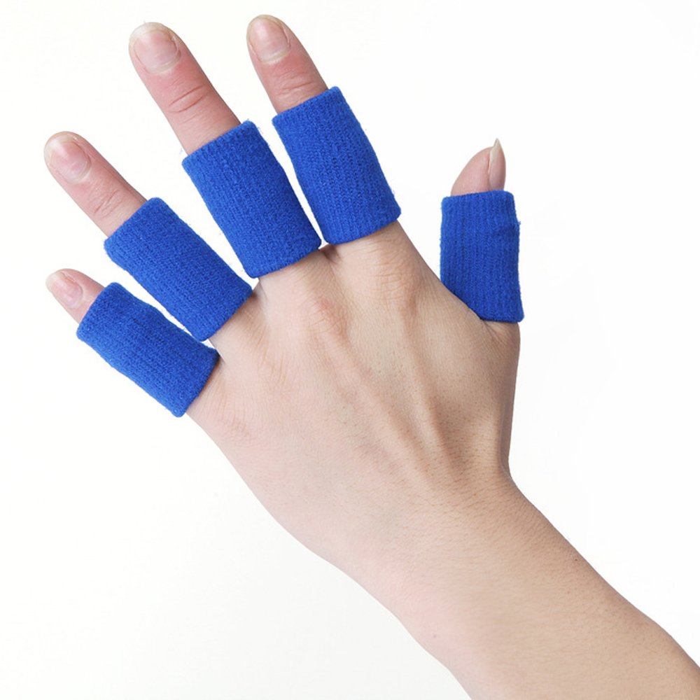 40PCS Sports Finger Splint Guard Bands Finger Sleeves Thumb Braces Support Elastic Compression Protector Braces for Relieving Pain Calluses Arthritis Knuckle