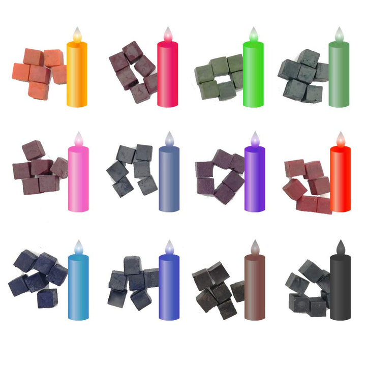 DIY Soy Candle Dye Cube Coloring Wax Block for Unique Soy Candles, Scented Candle Making,12 Dye Colors,72 Cubes