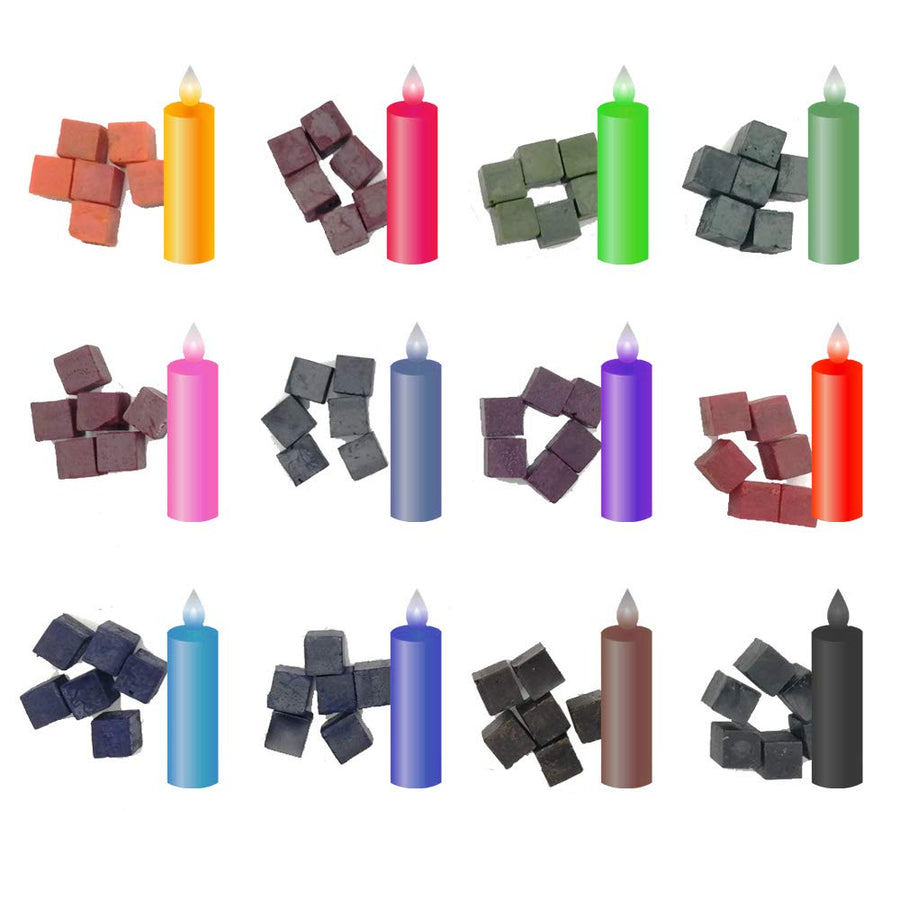 DIY Soy Candle Dye Cube Coloring Wax Block for Unique Soy Candles, Scented Candle Making,12 Dye Colors,72 Cubes