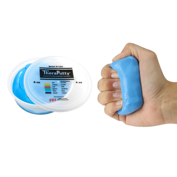 TheraPutty Standard 4oz Blue Firm Hand Exercise Putty For Rehabilitation, Exercises, Hand Therapy, Strengthening, Motor Skills, Stress Relief