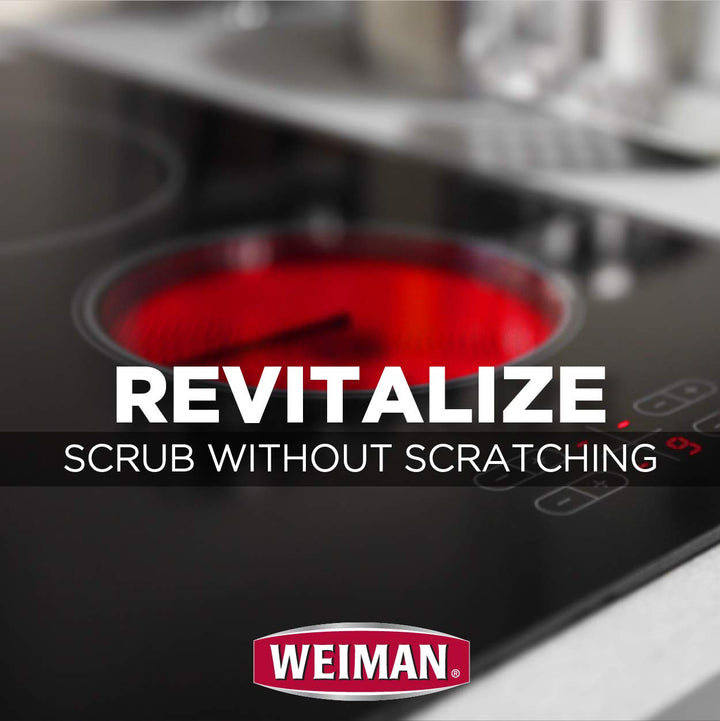 Cook Top Scrubbing Pads – Gently Clean and Remove Burned-on Food from All Smooth Top and Glass Cooktop Ranges, 3 reusable pads