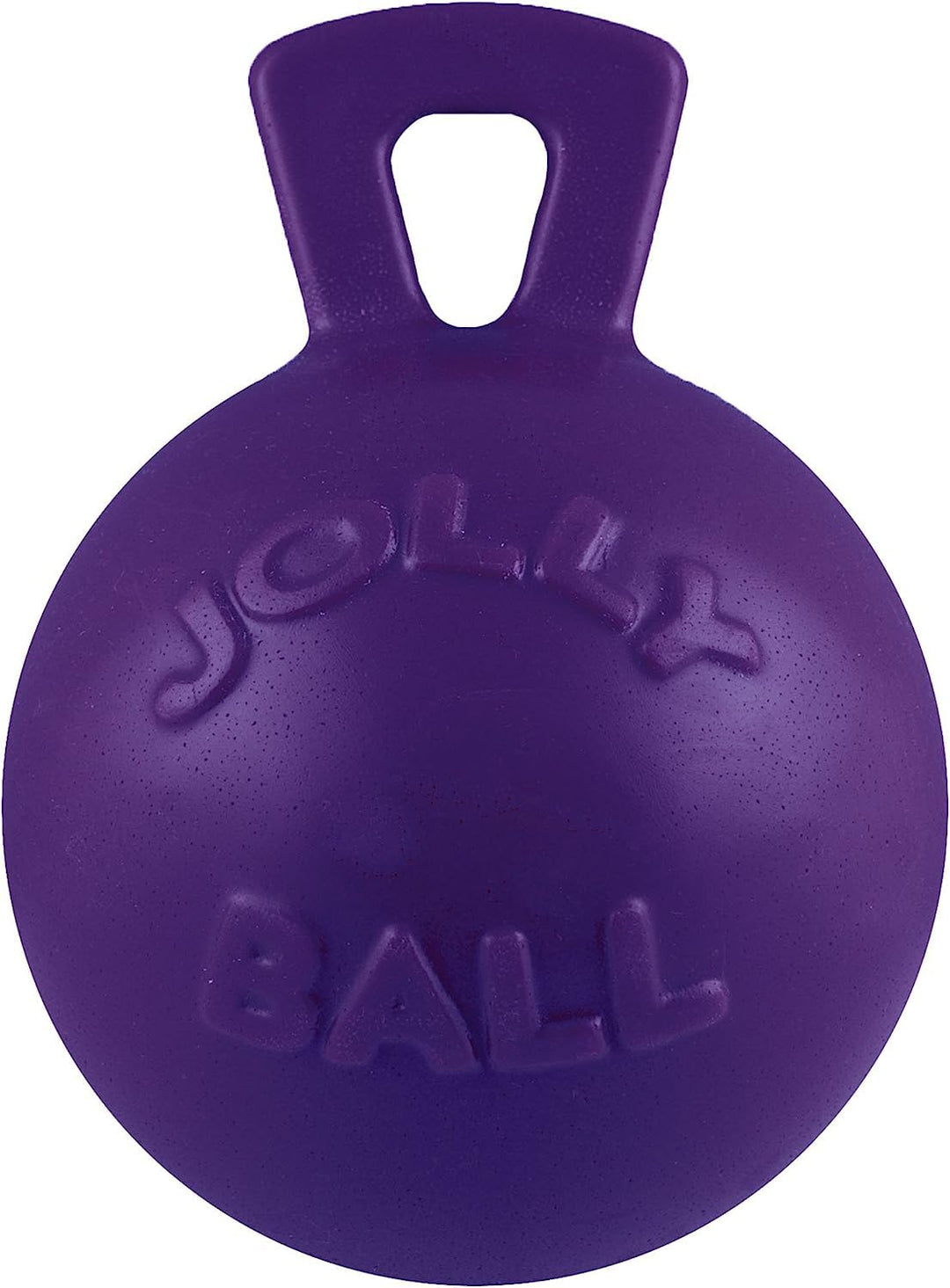Tug-n-Toss Heavy Duty Dog Toy Ball with Handle, 6 Inches/Medium, Purple