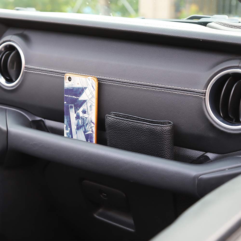 JL GrabTray Passenger Storage Tray Organizer Grab Handle Accessory Box for 2018-2023 Jeep Wrangler JL JLU & Gladiator JT, Add Microfibers, Interior Accessories, Black