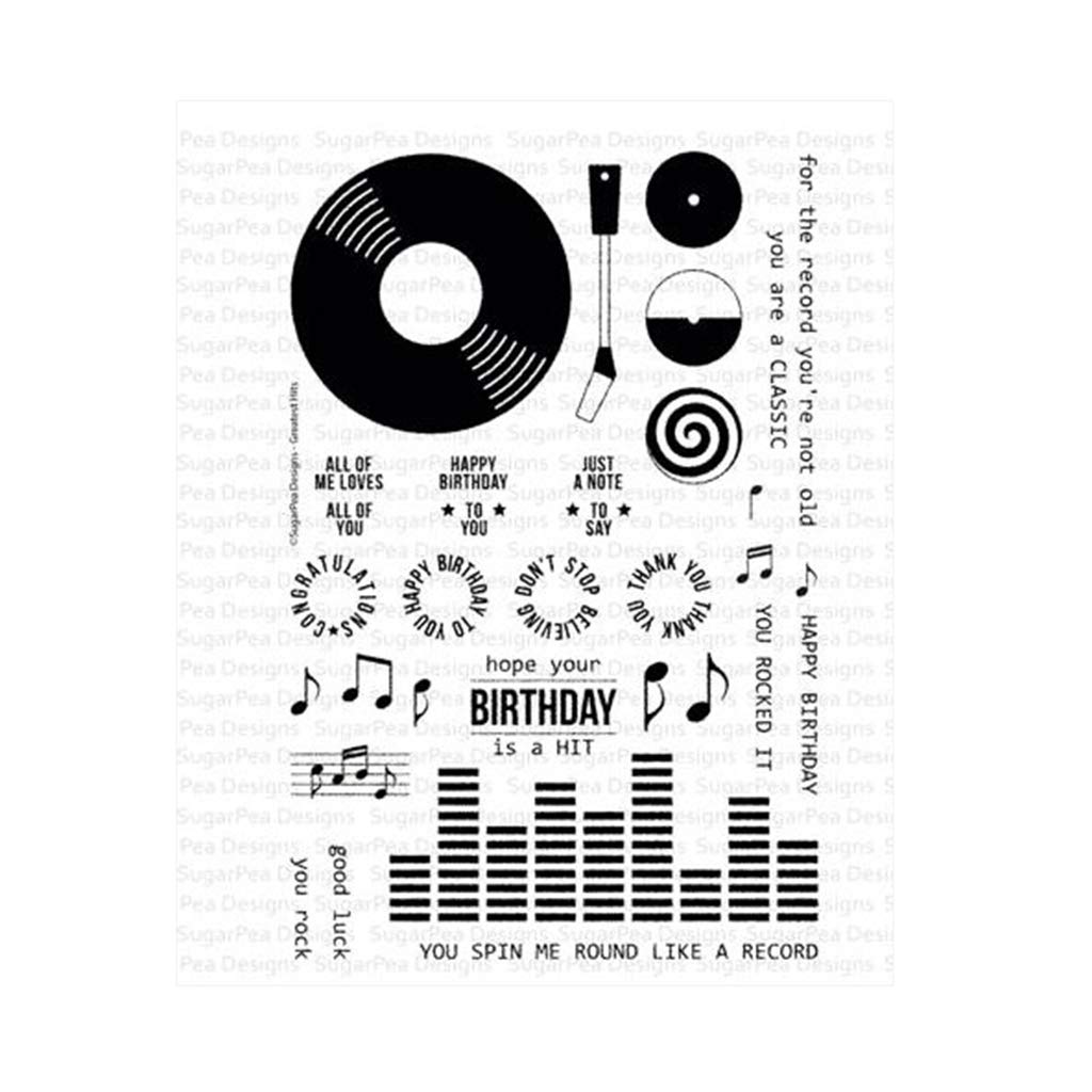 Music CD Silicone Clear Stamp and Die Sets for Card Making, DIY Embossing Photo Album Decorative Craft