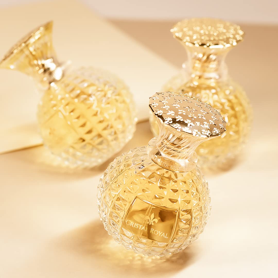 Cristal Royal Eau de Parfum Fragrance for Women - Opens with Pear, Blackcurrant and Bergamot - Blended with Jasmine - For Glamourous and Royal Ladies - 3.4 oz