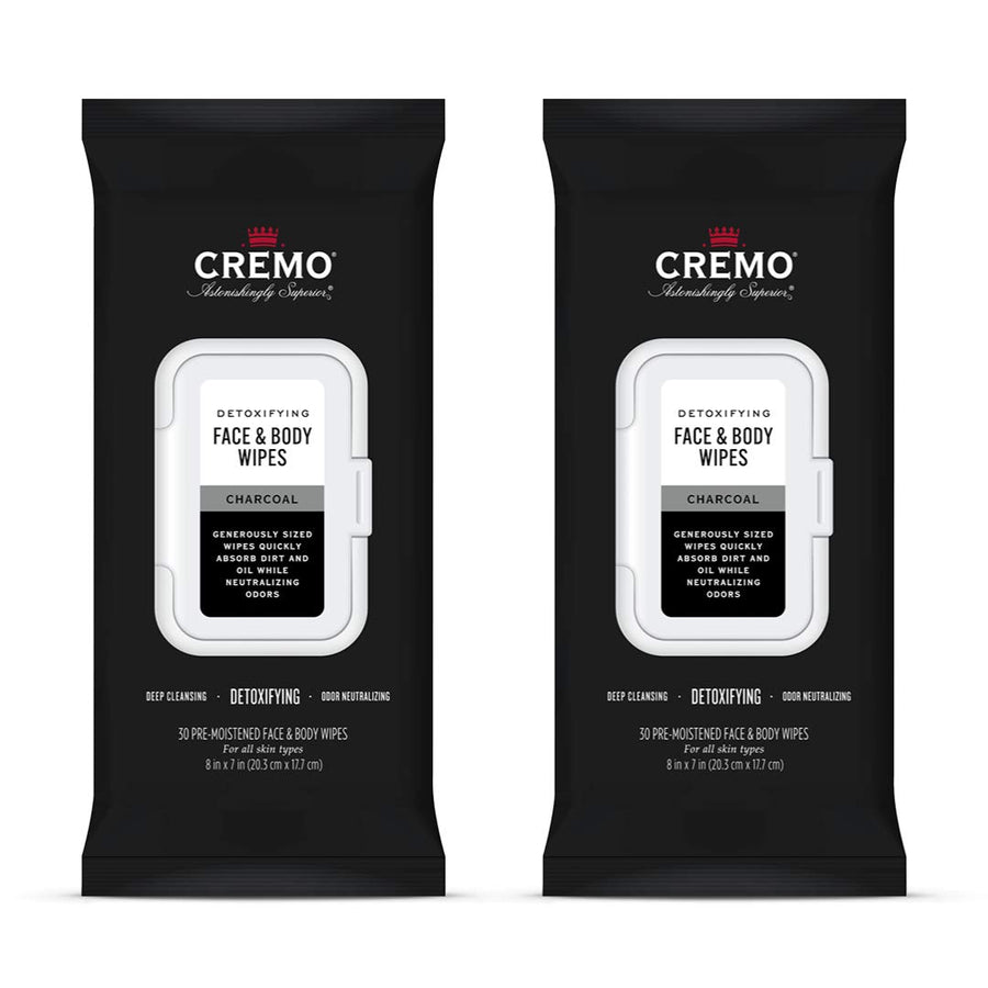 Activated Charcoal Detoxifying Face & Body Wipes, A Fresh Scent with Notes of Fig, Citrus
