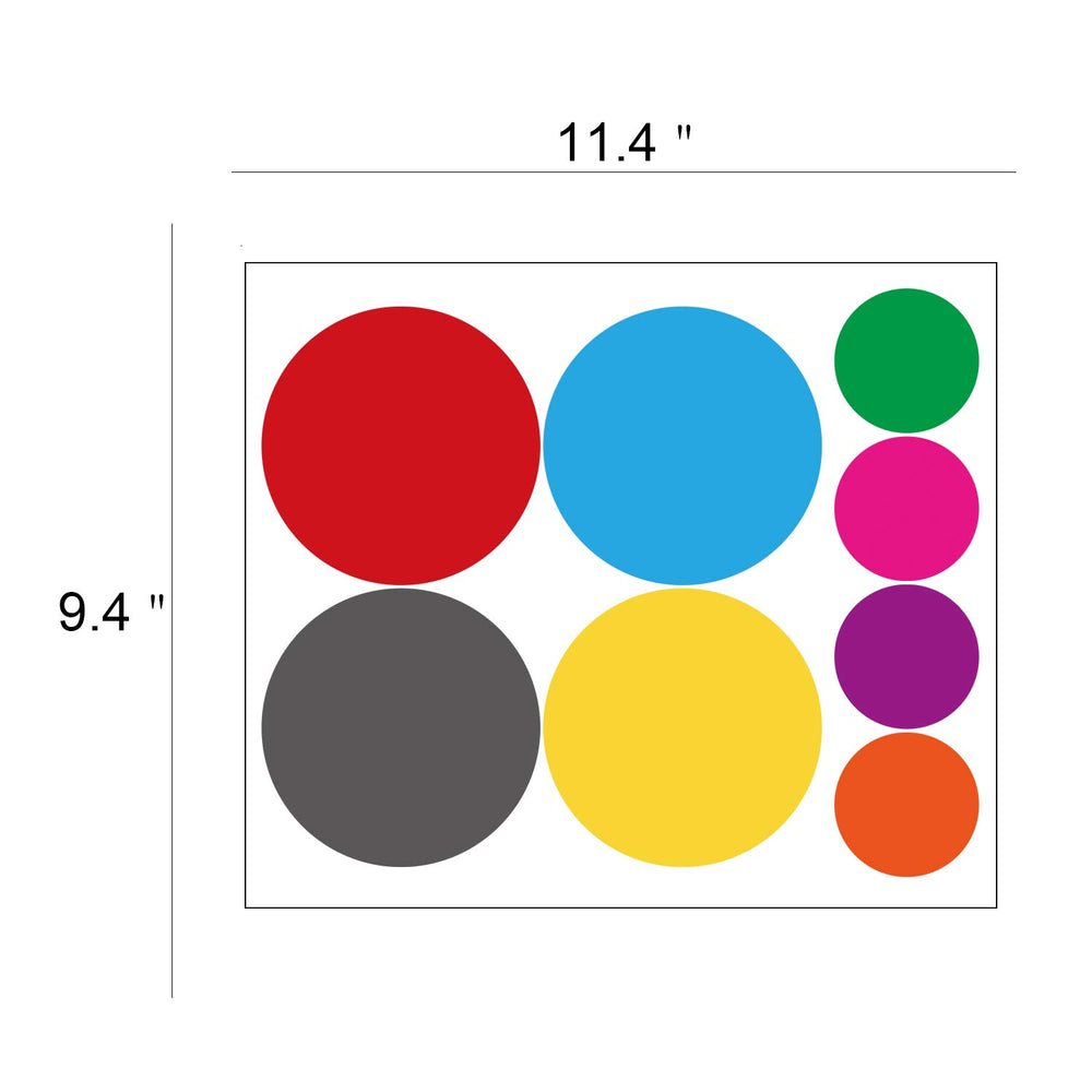 Wall Stickers for Bedroom Living Room, Polka Dot Wall Decals for Kids Boys and Girls (130 Circles)