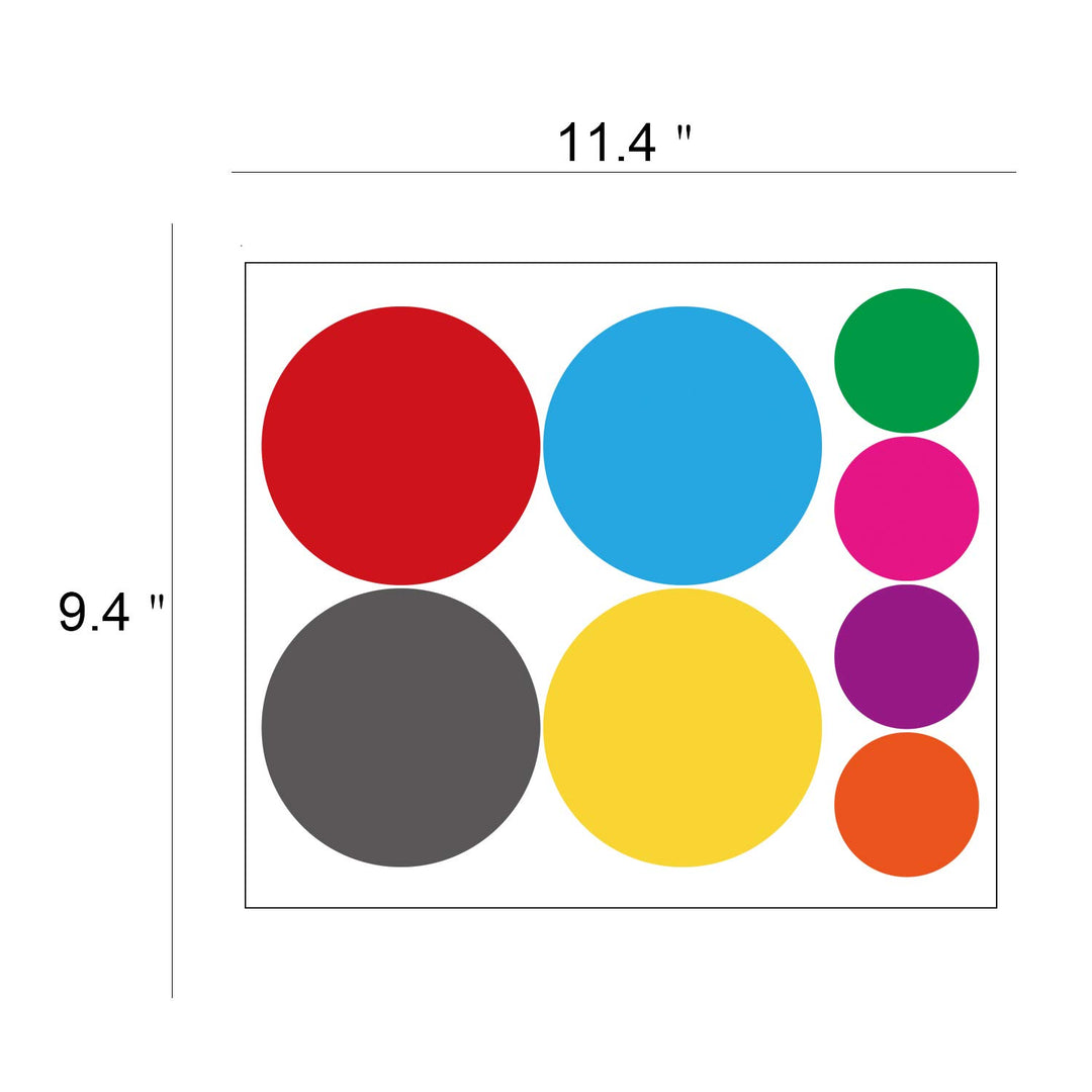 Wall Stickers for Bedroom Living Room, Polka Dot Wall Decals for Kids Boys and Girls (130 Circles)