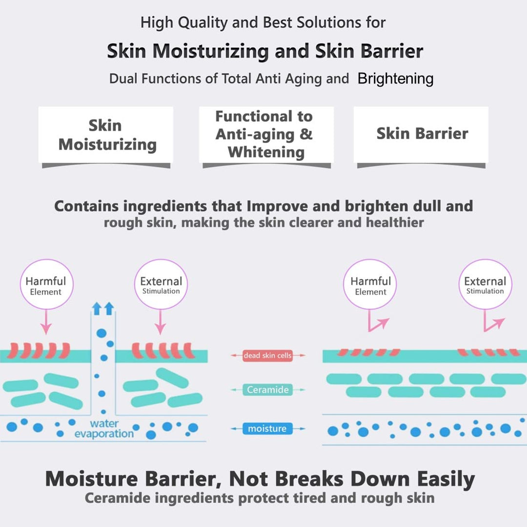 Ceramide Moisturizer Cream 1.69 Ounce for Hydrating, Moisturizing, Korean Skin Care Natural Organic Ceramides Moisturizing Cream for Sensitive and Dry Skin