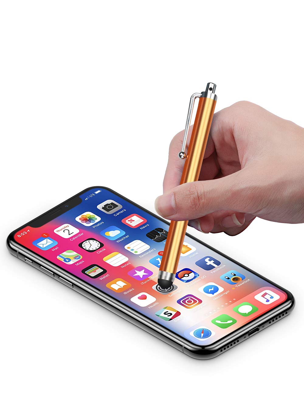 Stylus Pens for Touch Screens, Pen 10 Pack of Pink Purple Black Green Silver Universal Screen Capacitive Compatible with Kindle ipad iPhone Samsung