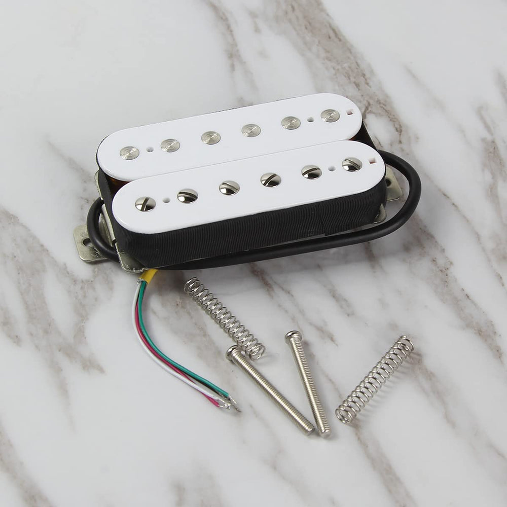 Alnico 2 Humbucker Pickup 8-9K Electric Guitar Pickup Bridge Humbucker, White