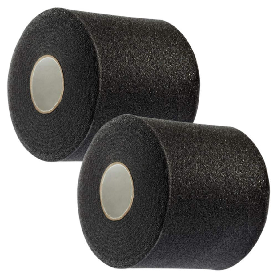 Athletic Foam UnderWrap, Lightweight Sports Wrap for Pre-Taping Support & Protection, All-Day Comfort, Black, 2-Pack (30 yards each)