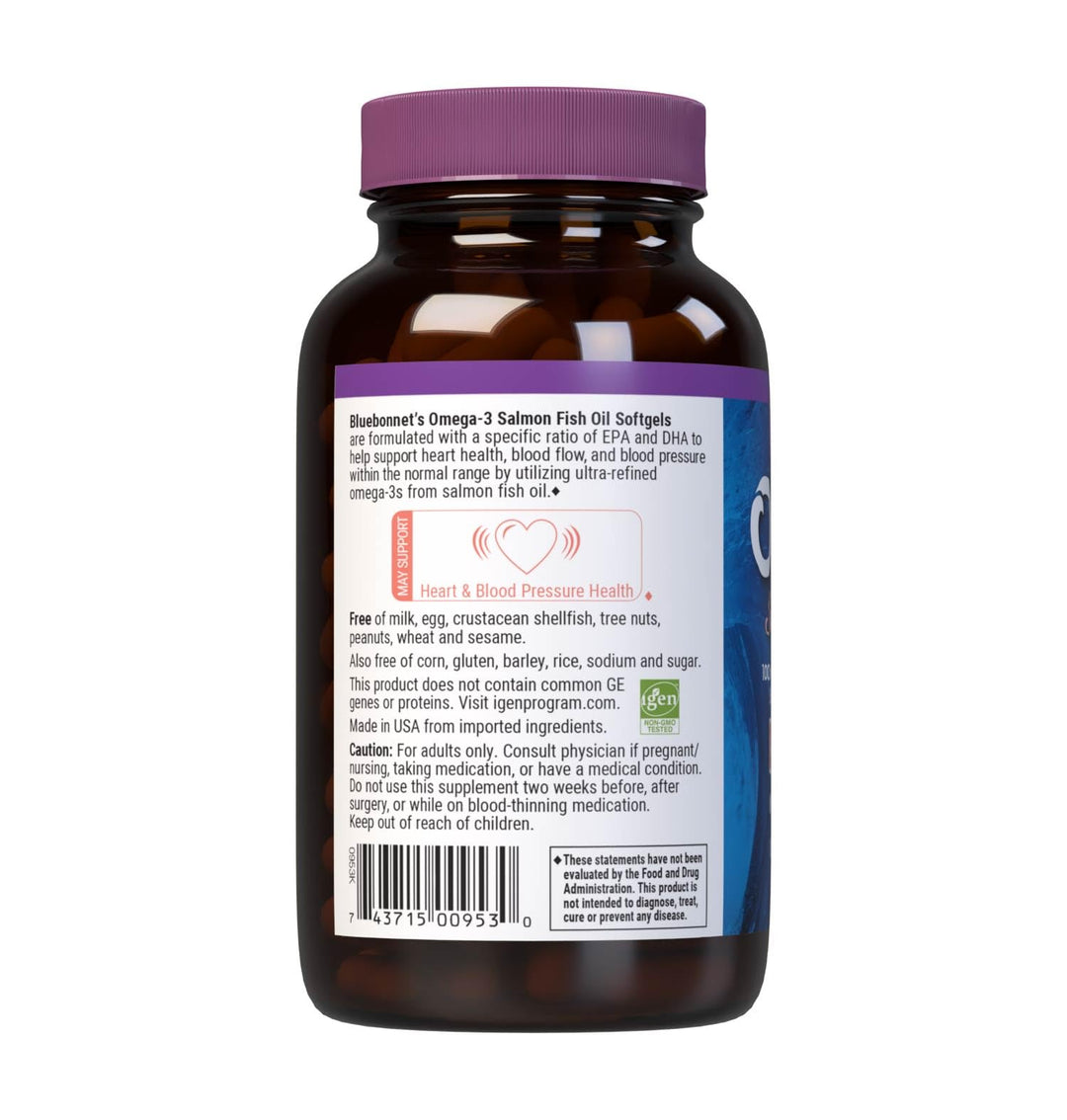 Natural Omega-3 Salmon Oil Softgels, 180 Count, White