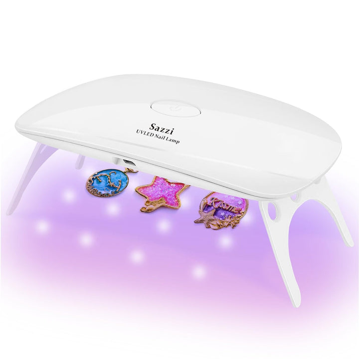 Led Uv Nail Lamp UV Light for Resin, 24W, Industry Featured Low Heat Function, Cures 5 Fingernails or toenails at The Same time, Compatible with All Gels, for Gel Nail Resin.