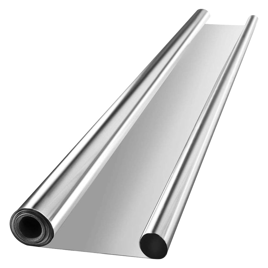 Highly Reflective Mylar Film Roll 4FT x 50FT for Outdoor Grow Room Indoor Decoration Aluminum Paint Coated 2 Mil Silver